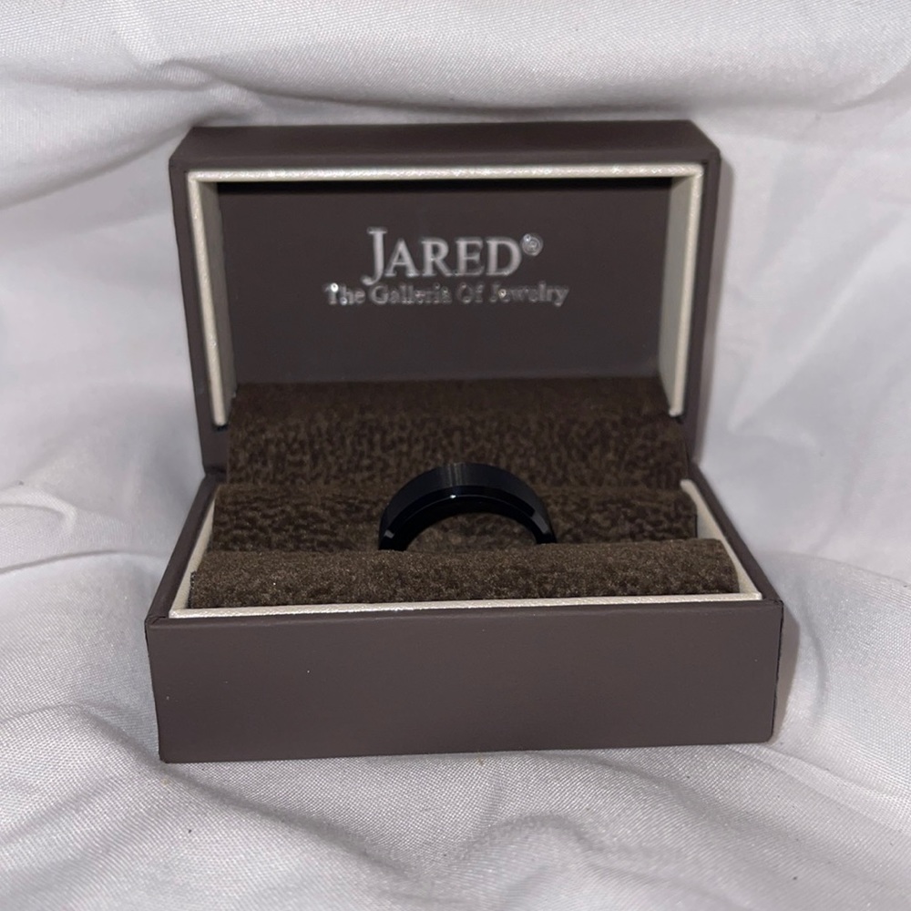 Jared || 8mm Wedding Band Tungsten Carbide Black Size 8